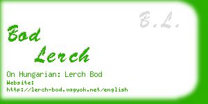 bod lerch business card